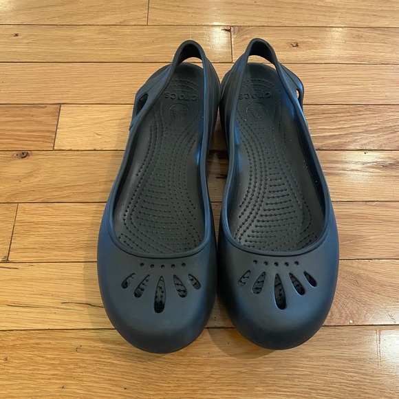 CROCS Shoes - Crocs Olivia Black Slingback Ballet Flats Womens Size 10 Comfort Slip On Shoes